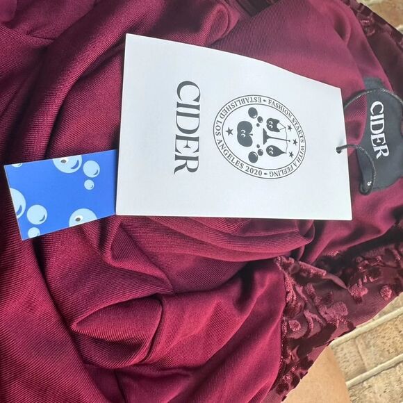 Cider Deep Red Floral Scarf - Picture 9 of 9